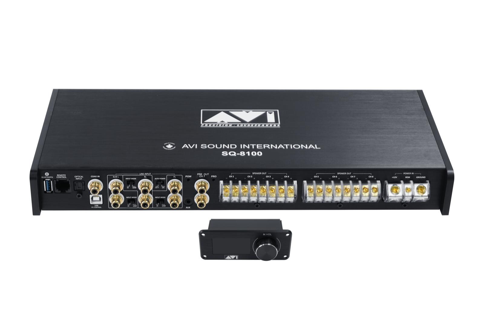 AVI SQ-8100 amplifier and DSP